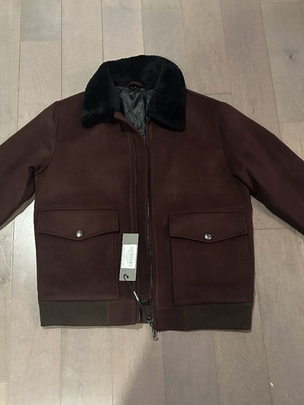 Spier & Mackay - Burgundy Wool Cashmere Flight Jacket